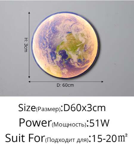 Moon Earth Wall Lamp HOME Decoration