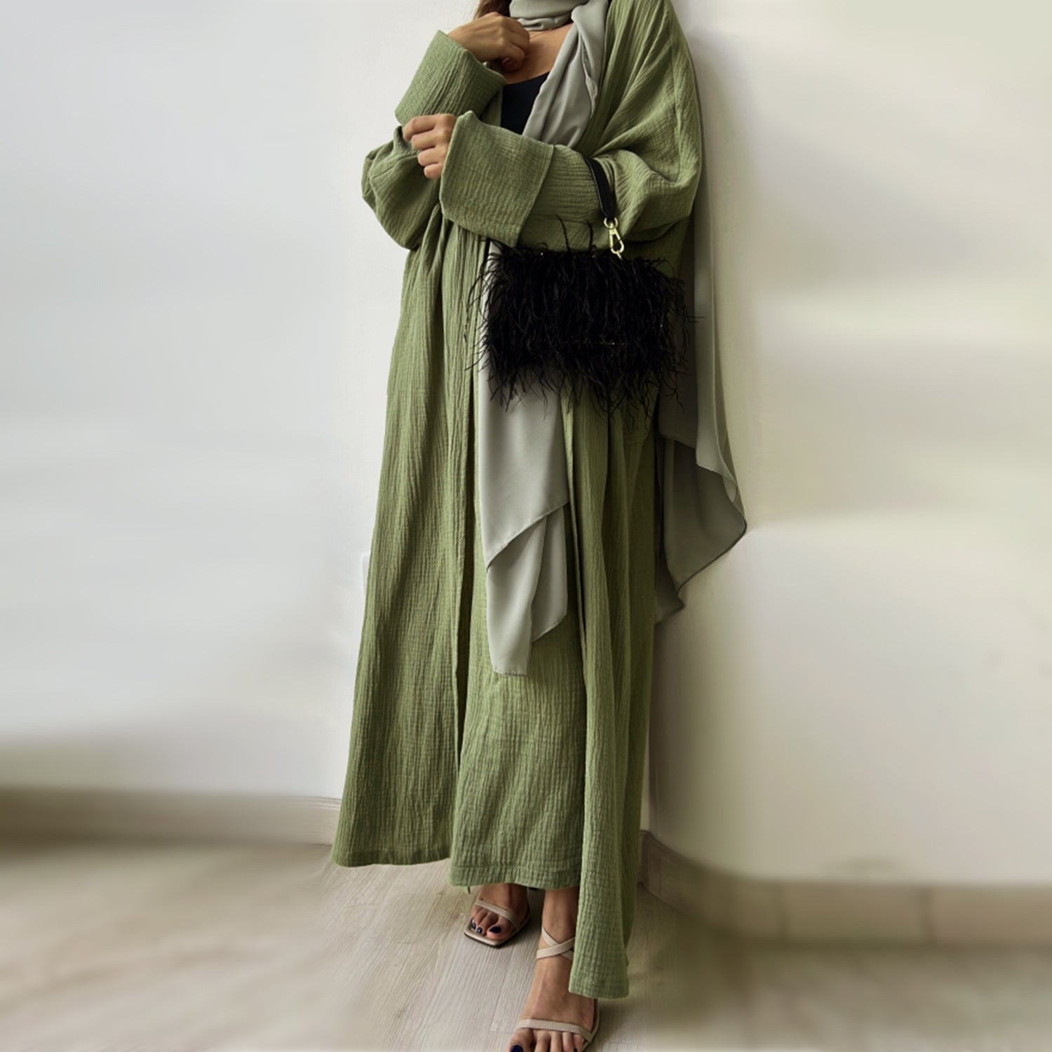 LorDubai Turkey Solid Color Cotton Casual Large Size Cardigan LR600