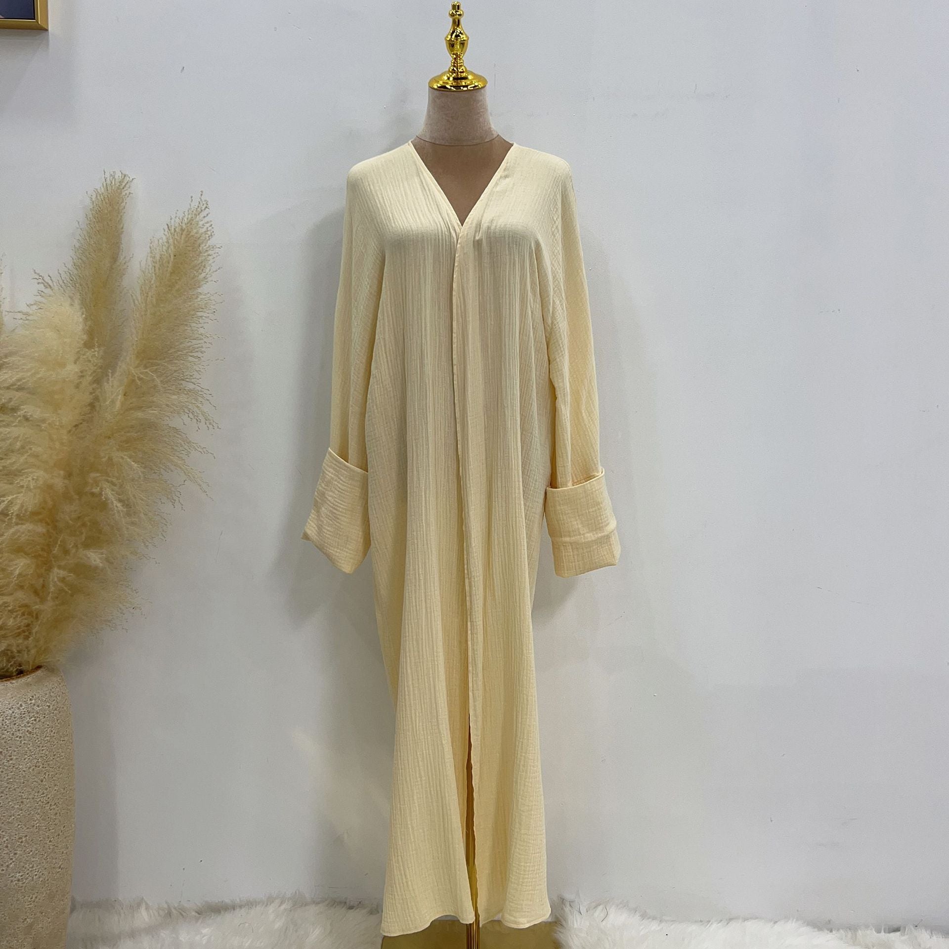 LorDubai Turkey Solid Color Cotton Casual Large Size Cardigan LR600