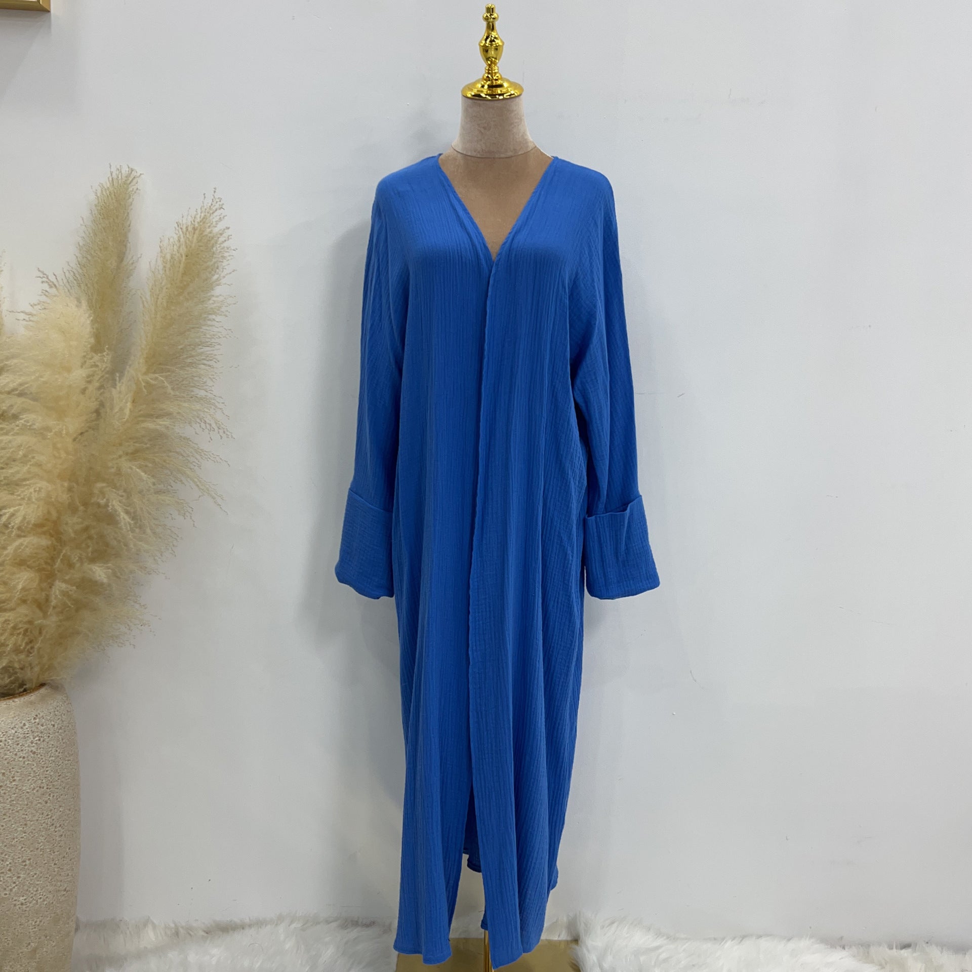 LorDubai Turkey Solid Color Cotton Casual Large Size Cardigan LR600