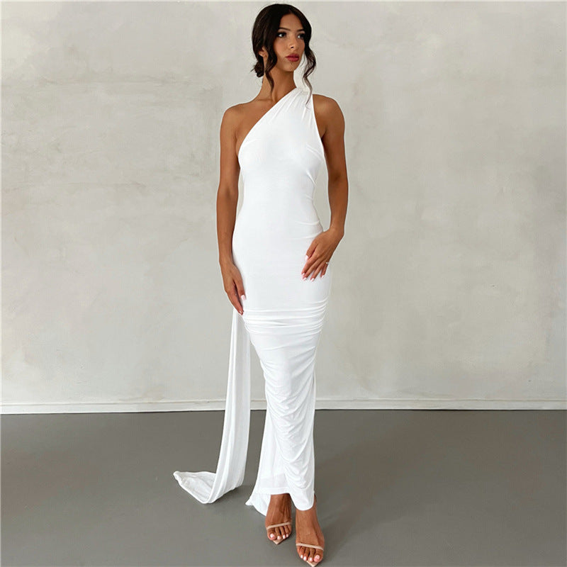 spring and summer new style women's clothing sexy backless halter neck hip-covering slim evening dress for women