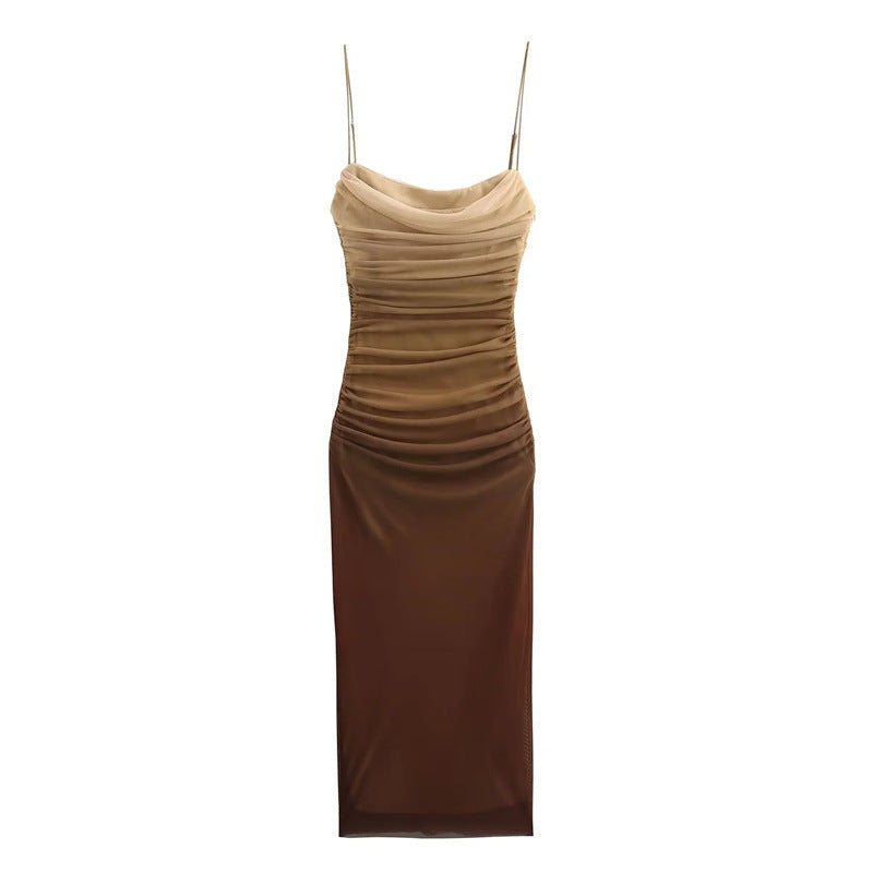 spring new women's clothing  simple retro fashion silk screen printed dress trendy women