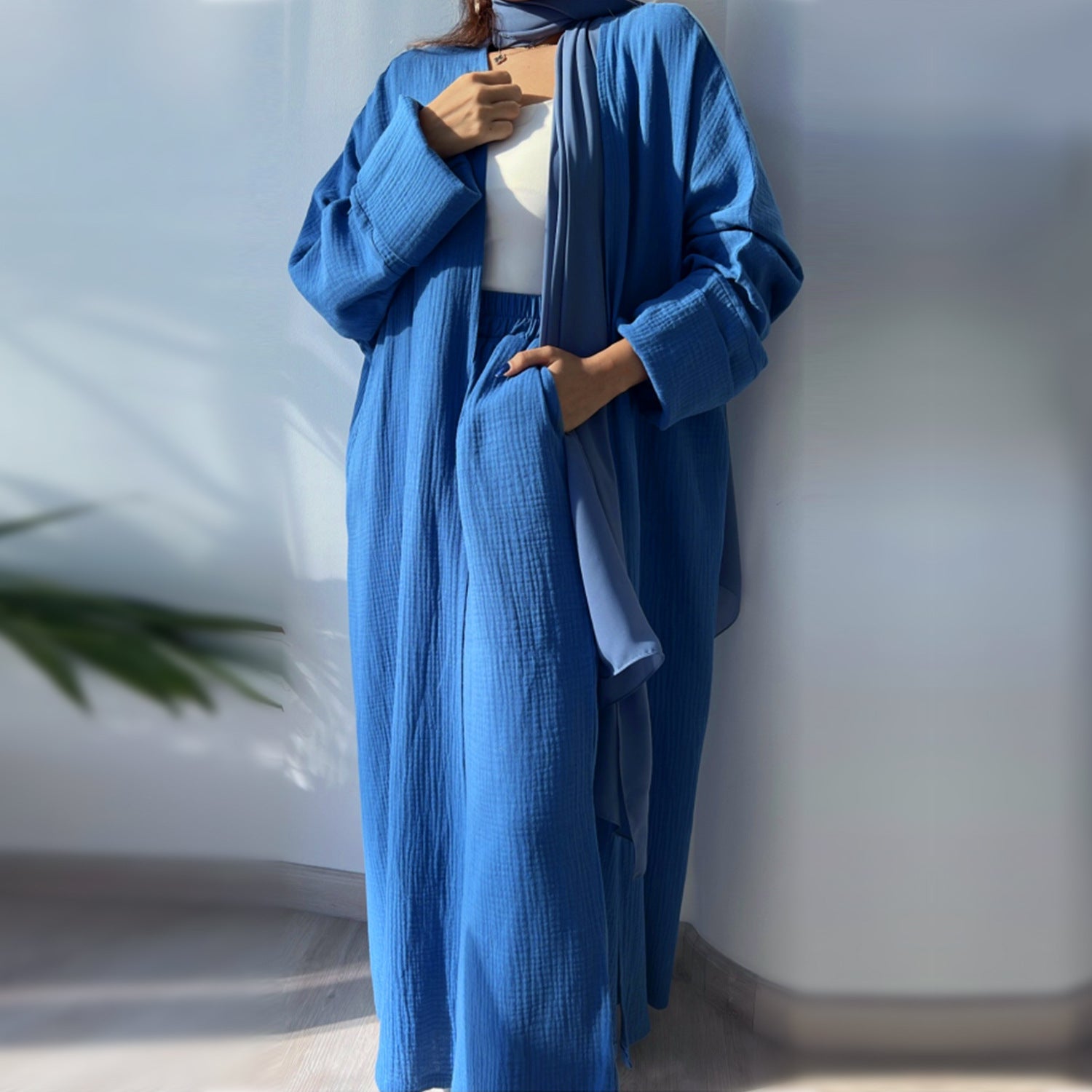 LorDubai Turkey Solid Color Cotton Casual Large Size Cardigan LR600