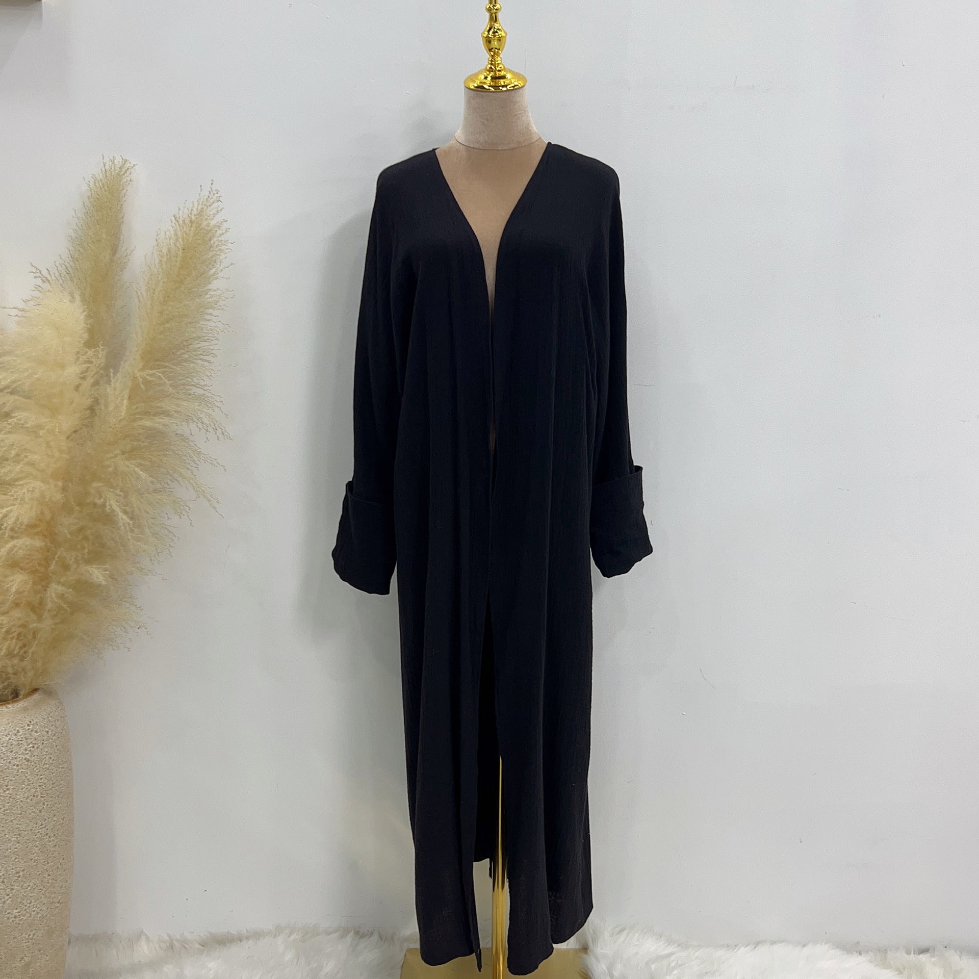 LorDubai Turkey Solid Color Cotton Casual Large Size Cardigan LR600