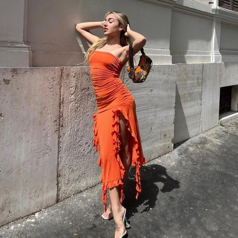style summer new hot product one-shoulder jellyfish lace dress sexy hottie ur women's clothing