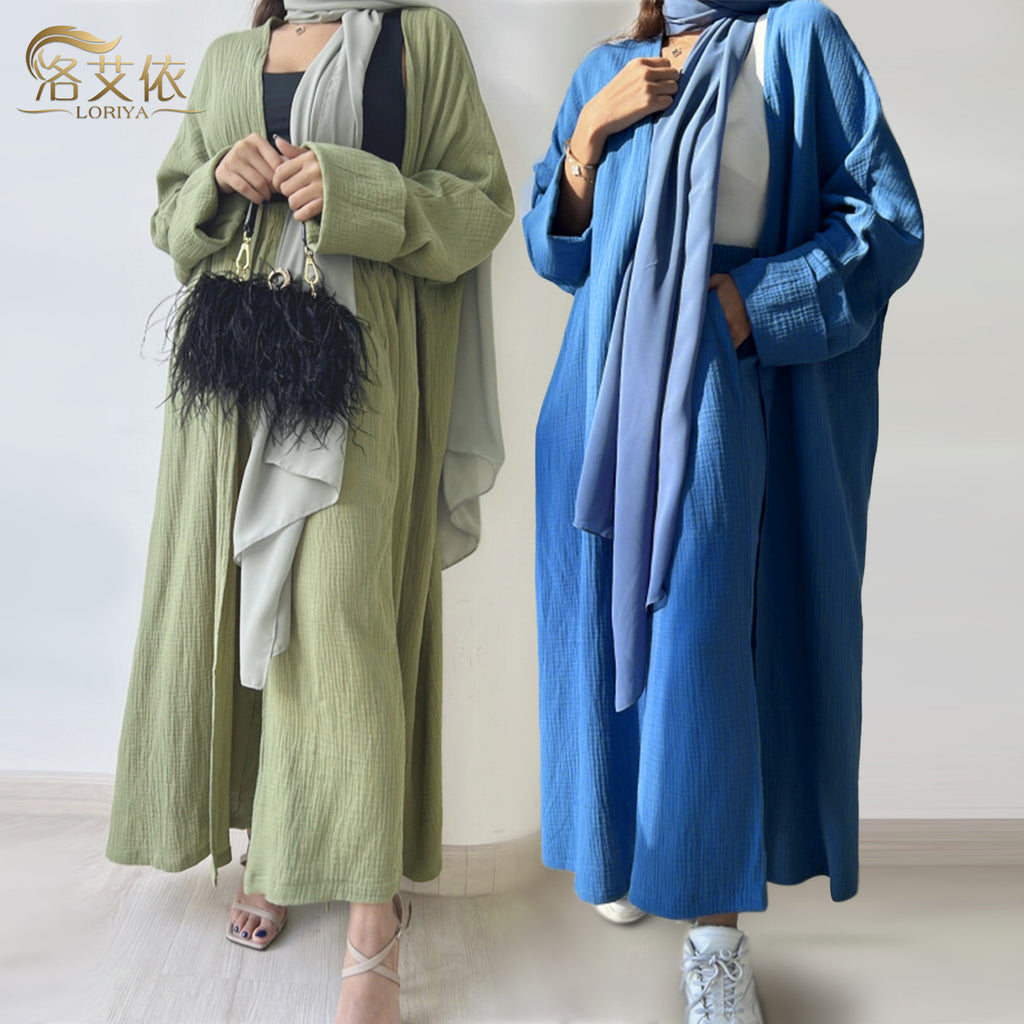 LorDubai Turkey Solid Color Cotton Casual Large Size Cardigan LR600