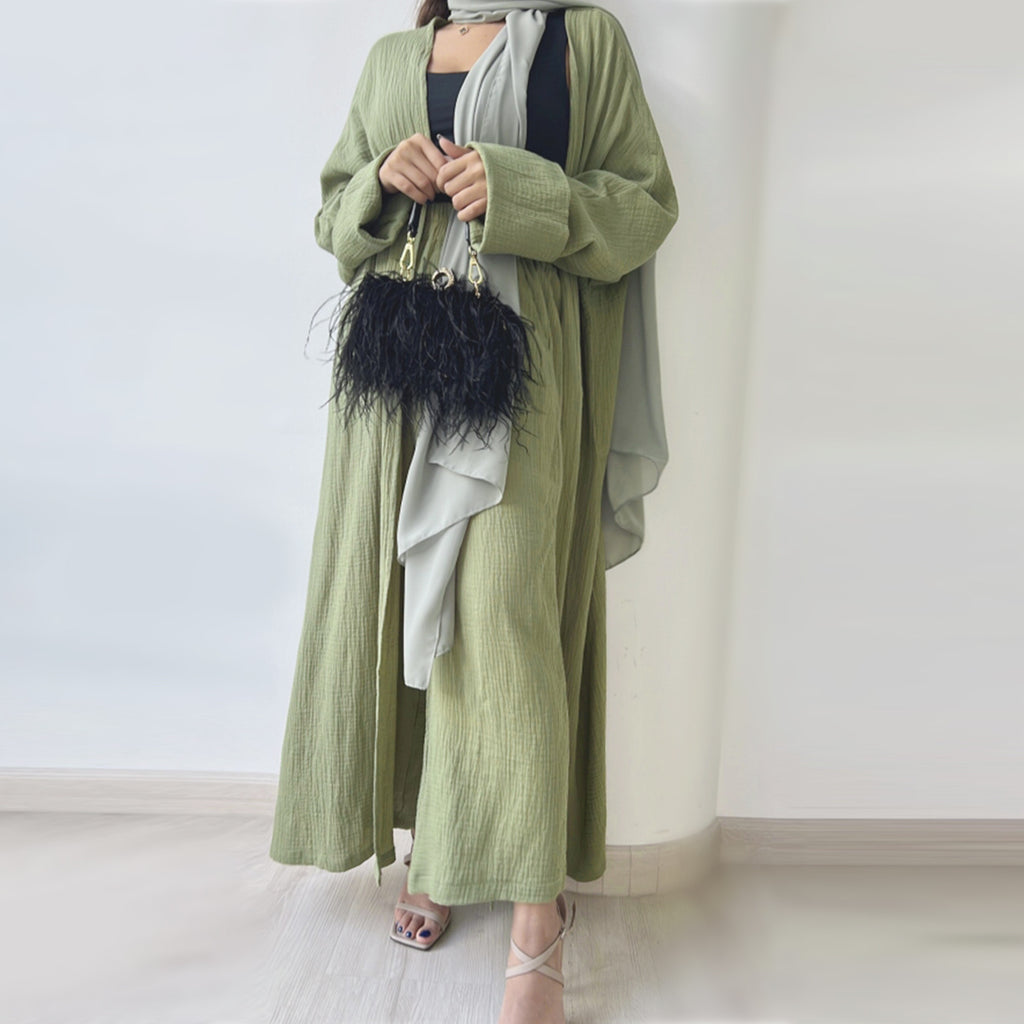 LorDubai Turkey Solid Color Cotton Casual Large Size Cardigan LR600
