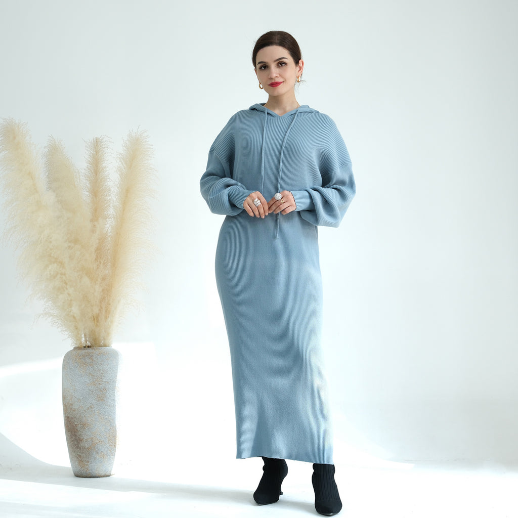 Loriya Dubai Middle East Autumn and Winter thickened knitted loose sweater dress LR668