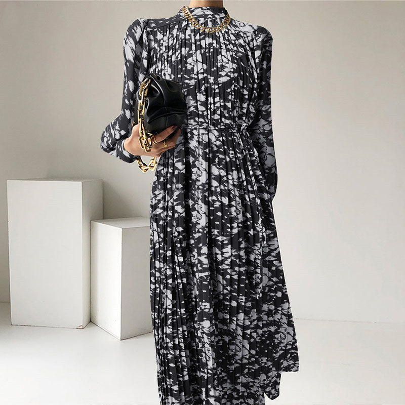 Spring New Retro Bohemian Fashion Printed Pleated Loose Tank Top