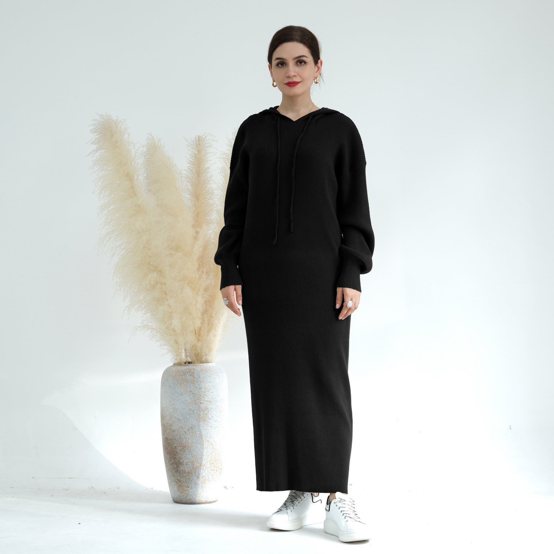 Loriya Dubai Middle East Autumn and Winter thickened knitted loose sweater dress LR668