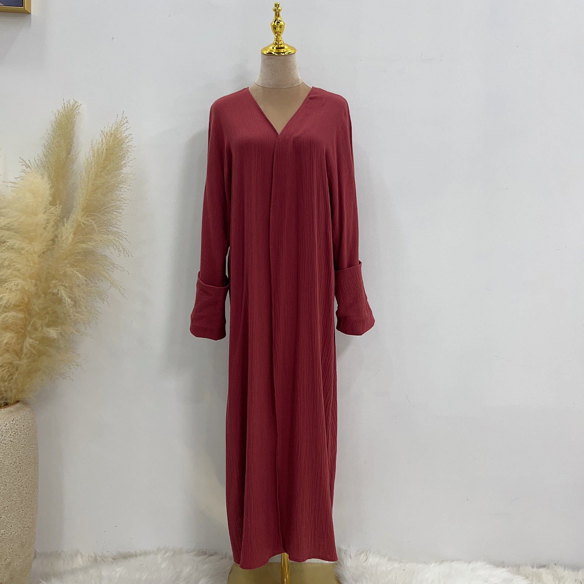 LorDubai Turkey Solid Color Cotton Casual Large Size Cardigan LR600
