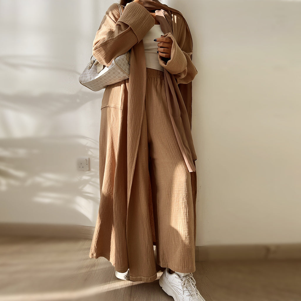 LorDubai Turkey Solid Color Cotton Casual Large Size Cardigan LR600