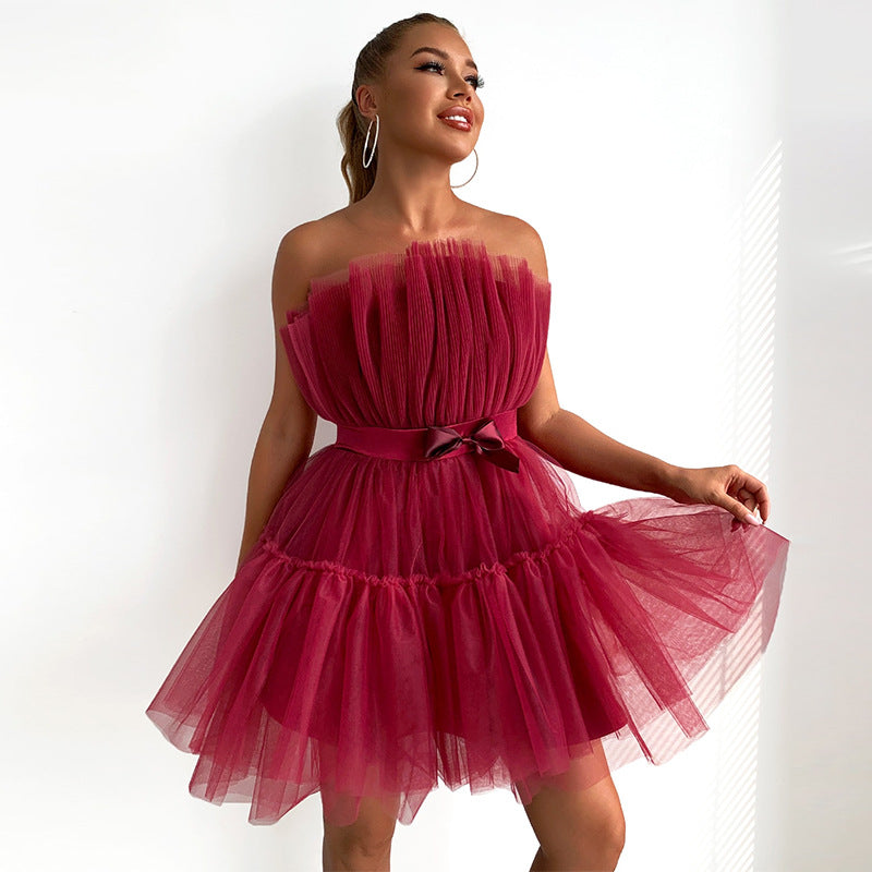 new sweet beauty dress mini party dress dress-check