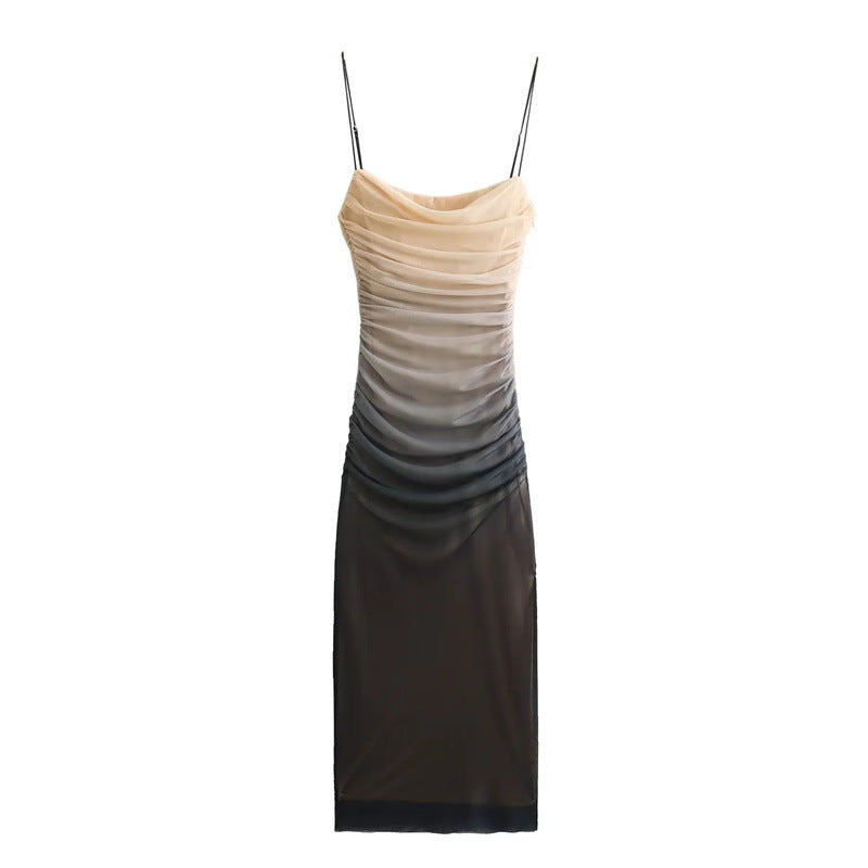 spring new women's clothing  simple retro fashion silk screen printed dress trendy women