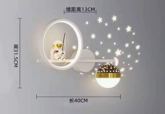 LuxRoyale Star Projection Wall Light For Kids, Moon Glow LED Night Lamp