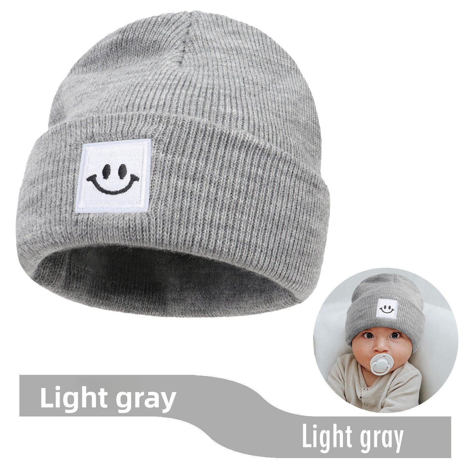 Baby Smiley Baby Knit Hat