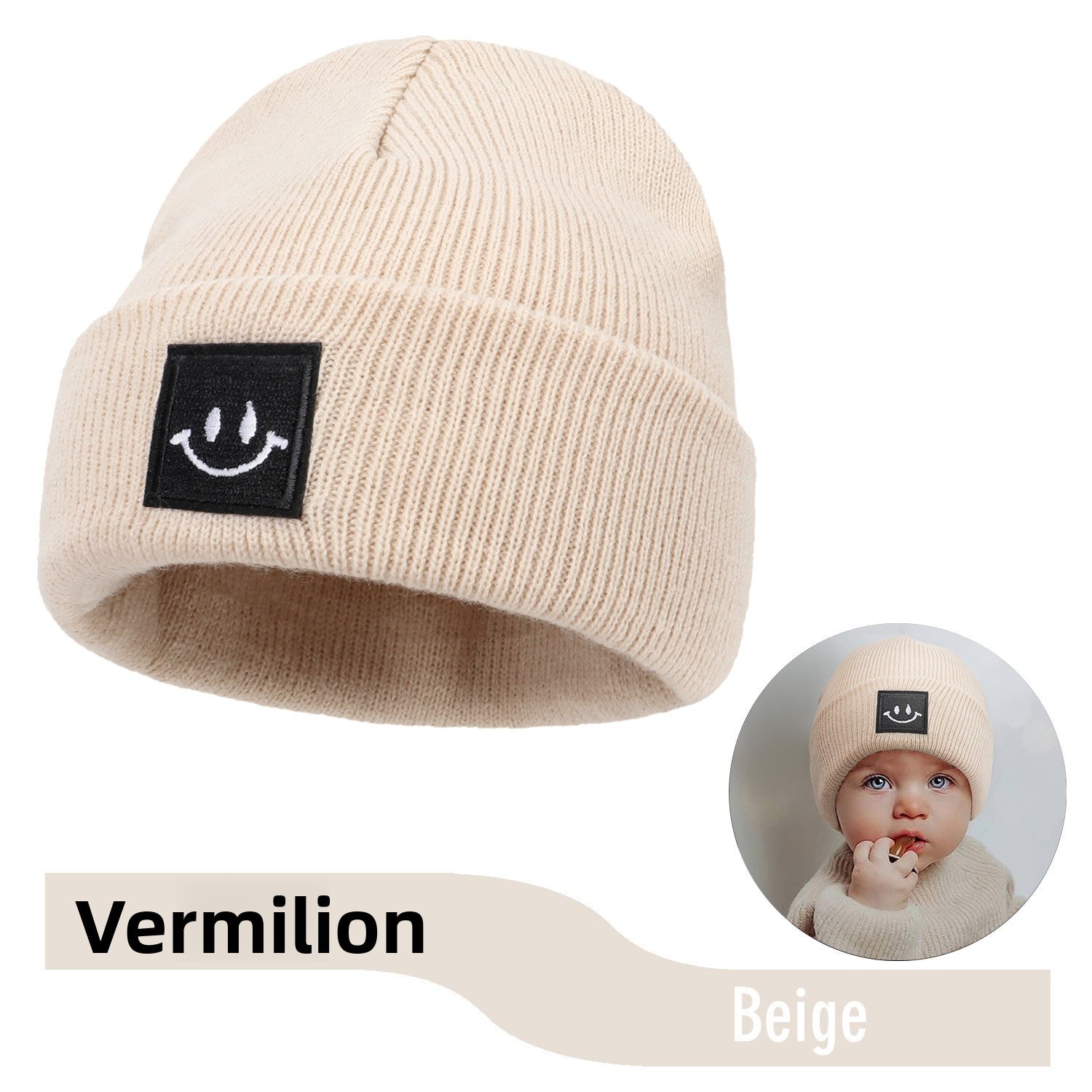 Baby Smiley Baby Knit Hat